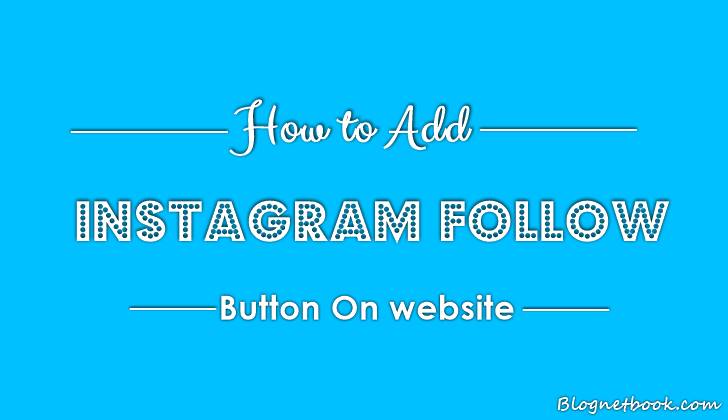 instagram follow button for blog website