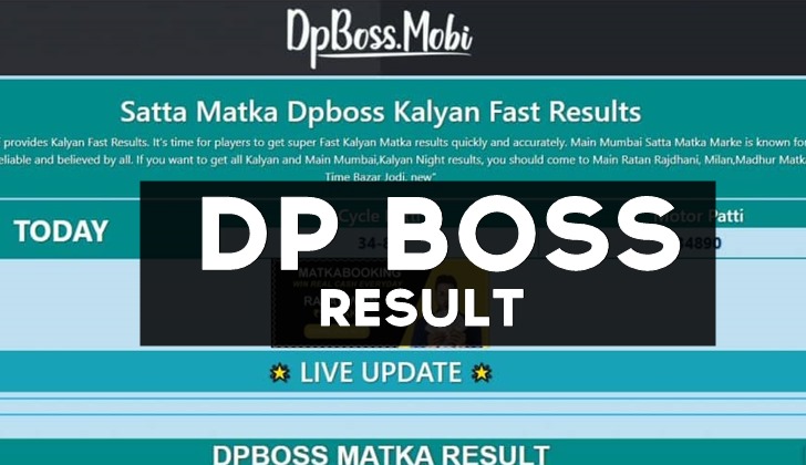DP Boss Kalyan Chart Today Result – DPBOSS | DP Boss | DPBOOS | DP BOSS MATKA | DPBoss Net | DP Boss Kalyan Chart