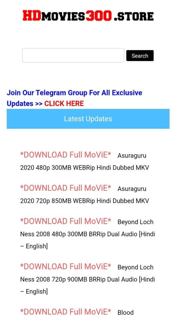 HDMovies300 – 300MB HD Hindi Dubbed Movies Download 2 HDmovies300
