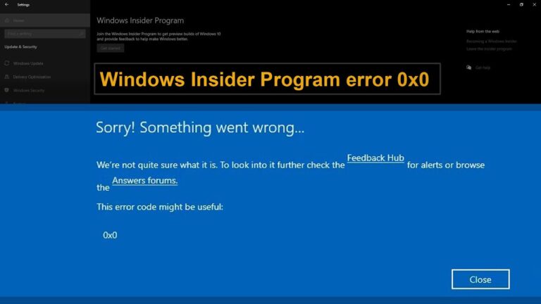 windows 0x0 error