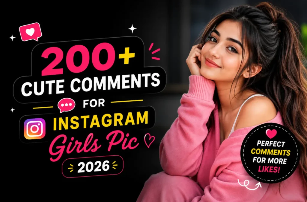 200 + Cute Comments for instagram Girls Pic 2026 1 Cute comments for instagram